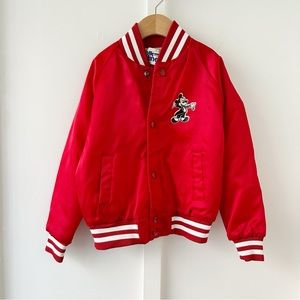 CHALK LINE red vintage Mickey Mouse bomber jacket